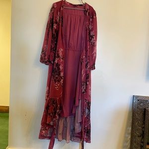 City Chic tie dress long sleeve